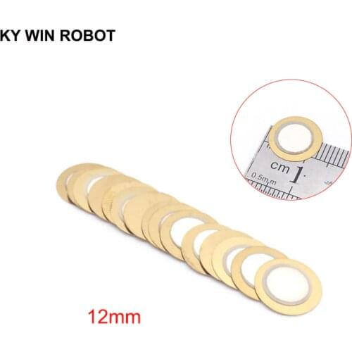 10 Pcs Piezoelectric Piezo Ceramic Wafer Plate Buzzer Loudspeaker Dia 12mm For Arduino Diy Electro