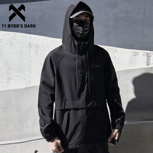 11 BYBBS DARK Hip Hop Ninja Jacket Coats Side Zipper Cargo Jacket Streetwear Tactical Function 2021SS Hoody Windbreaker Coats