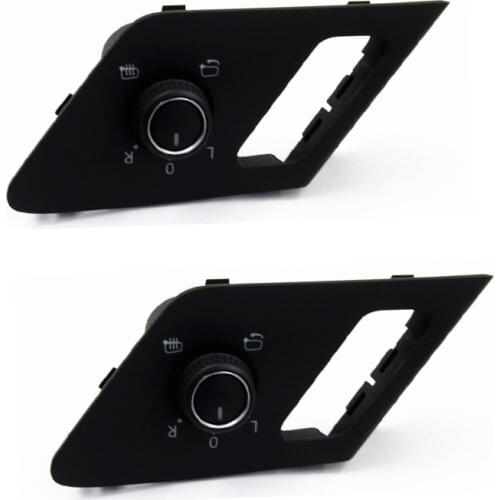 2 Pcs 5G0959565M Chrome 6 Pins Master Mirror Control Switch Adjust Knob For VW Volkswagen Golf Mk 7 5G0959565AG 5G0959565C