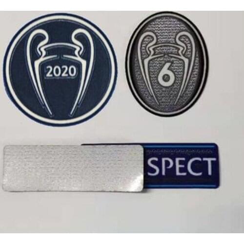 2020 Munich champions 6 Cups football Print Number Soccer Hot stamping Patch Badges