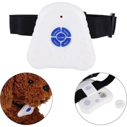 50Pcs/Lot Ultrasonic Anti Bark Stop Collar Barking Control Collar Pet Training Shock Collar Microwave