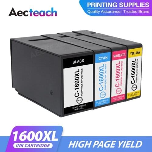 Aecteach new 4 Color PGI1600 Compatible Ink Cartridge for Canon MAXIFY MB2060 MB2360 MB2010 MB2020 MB2320 MB2050 MB2030 MB2040