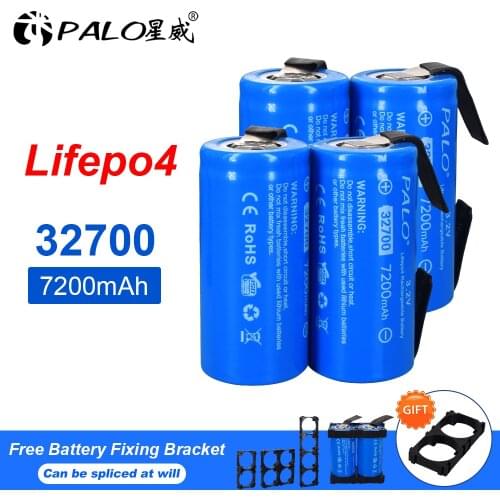 PALO 3.2V 32700 2-12pcs 7200mAh LiFePO4 Battery 35A Continuous Discharge Maximum 55A High power battery