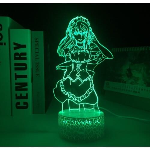 Anime Maid Sama 3D White Base Lamp for Childrens Room Decor Night Light Kids Bithday Gift LED Light Bedroom Manga Table Lamp