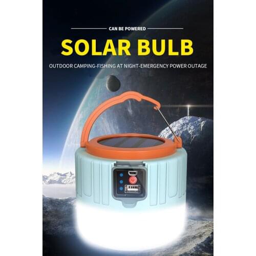Solar Charging Super Bright Emergency Outdoor Lighting Household LED Camping TentLightWith PowerBank Modern Waterproof Hiking