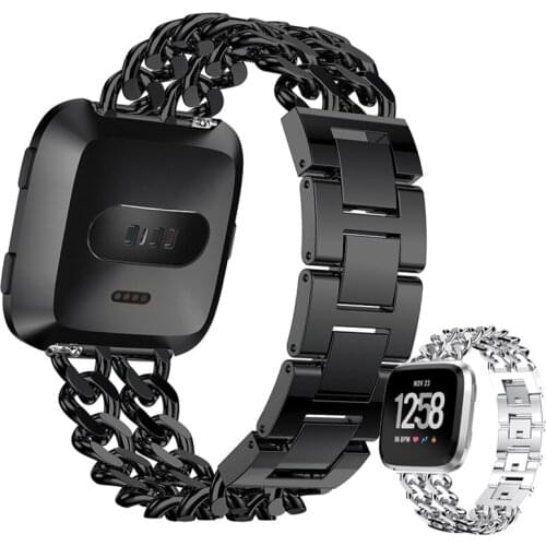 For Fitbit Versa/versa 2 Bracelet Double Row Chain Alloy new arrival Strap Wrist Band Smart Accessories Replacement watchband