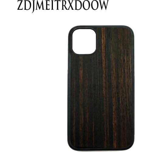 Black Case Thin Wood Case For iPhone 7 8 6 6s Plus SE 2 Wooden Cover Name engraving For iPhone X Xs 11 Pro Max XR Black Rosewood