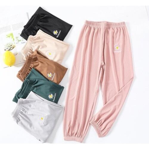 Kids Boys Girls Ribbed Pants Jogger Toddler Sweatpants Sports Trousers Children Bloomers Loose Breathable Drawstring Sportswear