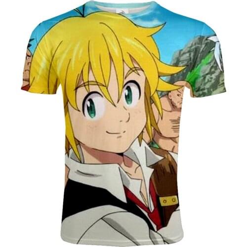 New Anime The Seven Deadly Sins 3D Print T-shirt Men/ Women Cartoons Streetwear Fashion Popular Casual Tshirt Harajuku Top Tees