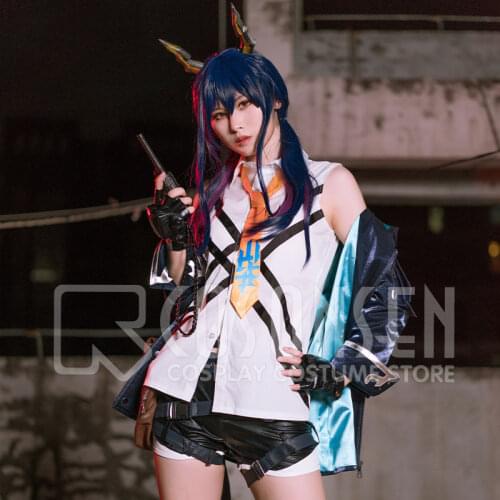 Game Arknights CH'EN Cosplay Costume Women Halloween Outfit full set COSPLAYONSEN Custom made