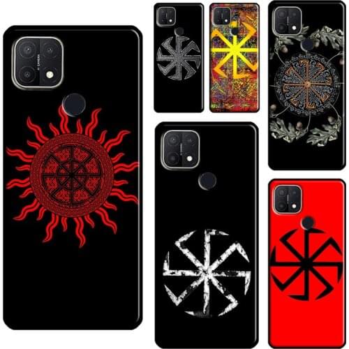 Kolovrat Slavic Symbol Phone Case For OPPO A91 A83 A15 A92 A72 A52 A5S A3S F5 F7 Find X3 Pro A5 A9 A53 A31 2020