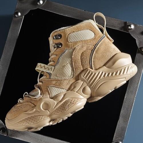 Mens vintage Male white mens chunky barbati sports leather summer for sneakers trainers High top casual dress hightop boots MEN