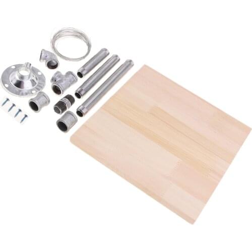 Metal Pipe Bracket and Wooden Board Holder Base Support For Clay Sculpture Statue-DIY Art Crafts Tool Sets