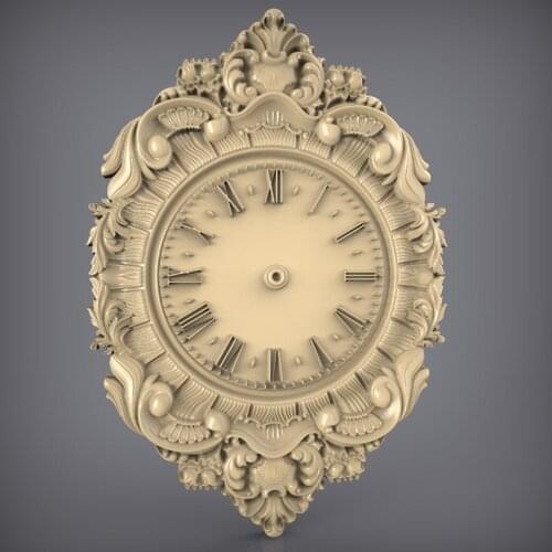 Clock 3d STL Model for CNC Router 3D Printer Artcam Aspire Bas Relief _90