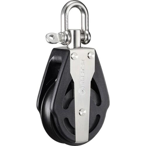 Marine Boat Yacht Sailboat Dinghy 76mm 3 Inch Deluxe Single Swivel Heavy-Duty Shackle Block Small Boat Block Master SPB-7601F