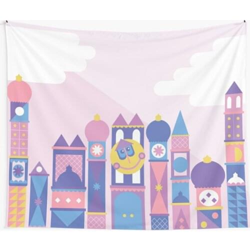 Its a small world after all Cartoon Wall Tapestry Cover Beach Towel Throw Blanket Picnic Yoga Mat Home Decoration