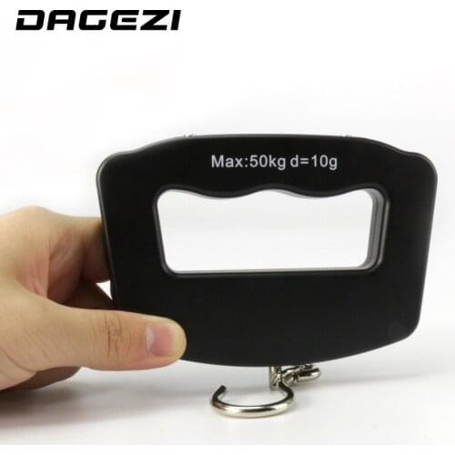 DAGEZI new Portable 10g-50KG LCD Fishing Hook Scale Weighing Scales Fishing tackle boxes