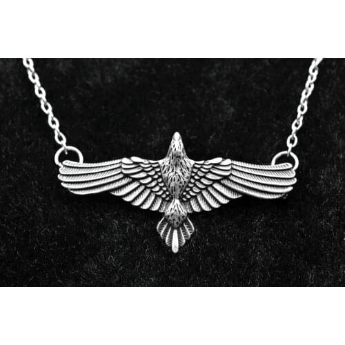 Eagle Pagan Viking Animal Bird Pagan Flying Animal Eagle Pendant Necklace Personality Mens Necklace Punk Party Jewelry