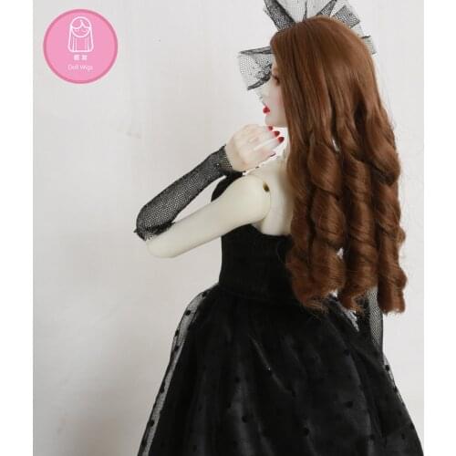 Wig For Doll BJD free shipping shinee Beauty wig Lovely size 5-6 inch 1/3 high-temperature long Curly Wigs for Doll BJD L05B