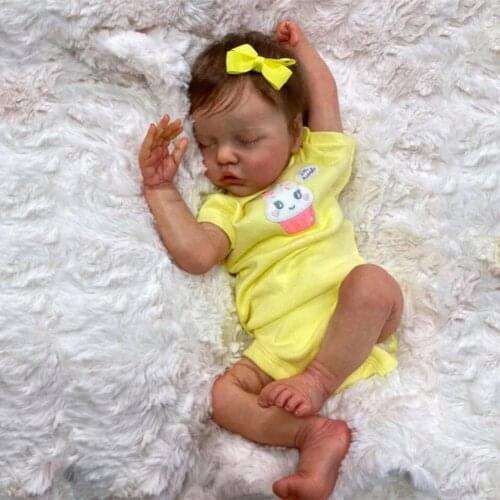 2021 46cm Realistic Dolls Full Soft Silicone Vinyl Toddler Babies Gift Birthday Toy Wholesale For Boys Girl Girls Lifelike L8U0