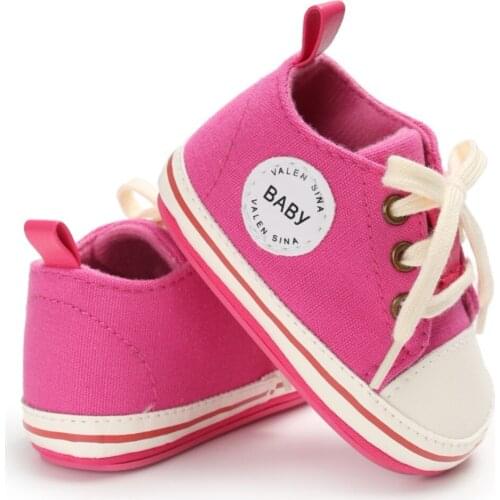 0-18M Cute Baby Shoes Infant first walkers Tollder Canvas Shoes Lace-up Baby Girls Sneaker Prewalker