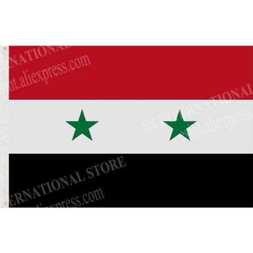Syria Flag National Polyester Banner Flying150* 90cm 3ft x 5ft flag All over the world Worldwide outdoor