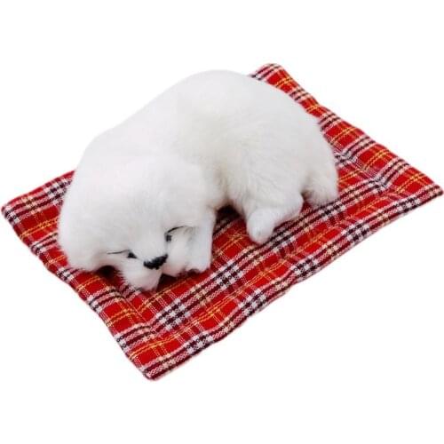 Car decoration cute simulation dog sleeping decoration car cute plush puppy doll toy children gift accessories