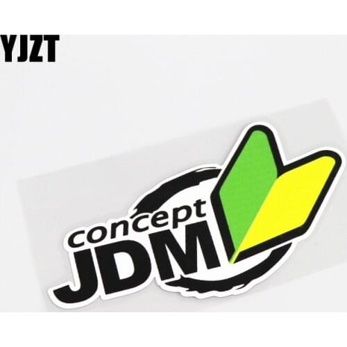 YJZT 15CM*8.3CM Funny JDM CONCEPT Decal Car Sticker PVC Graphical Decoration 13-0289