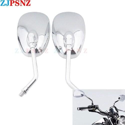 10MM Motorcycle Mirror 125CC Silver 360° Rotated Adjust Plating Back View Mirror Mirror Moped Side Mirror Adjust High Quality