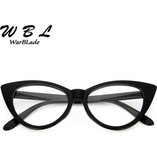 WarBLade Women Cat Eye Glasses Frames Brand Designer Cats Eye Clear Eyeglasses Ladies Spectacles Frame Retro Womens Glasses