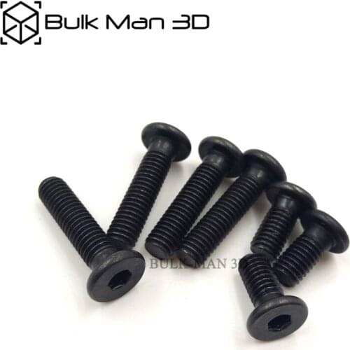 100pcs/pack CNC 3D Pinter Parts Black M5 Low Profile Screws M5*55/60/65mm for V-slot/T-slot accessories