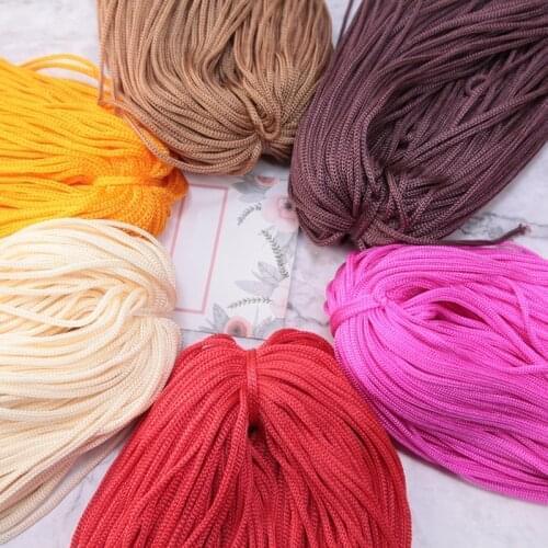 200m 3mm Nylon Cord Thread Crochet Hollow Line Rope Macrame DIY Hand-Woven Bracelet Braided Handicrafts/Shoes