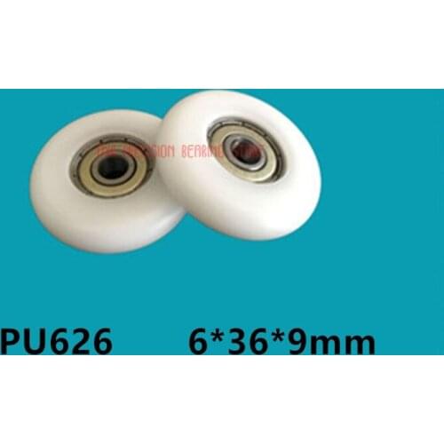 2019 Time-limited New 10pcs 626 Plastic Coated Bearing Door And Window Pulley Inner Diameter 6*36*9mm Nylon Wheel Roller