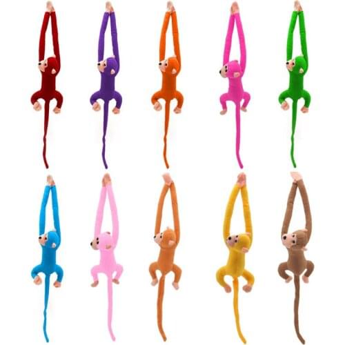2021 Cute Animal Long Arm Tail Cute Monkey Plush Toy Doll Curtain Decoration 60cm Mascot JUL26_17