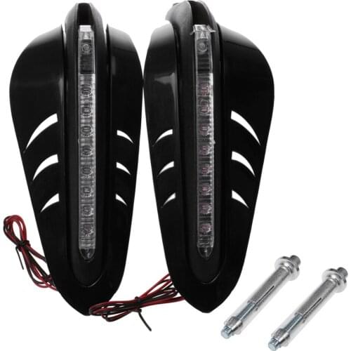 2x 22mm LED Motorbike Hand Guards Bar End Indicator for Yamaha/Suzuki Black