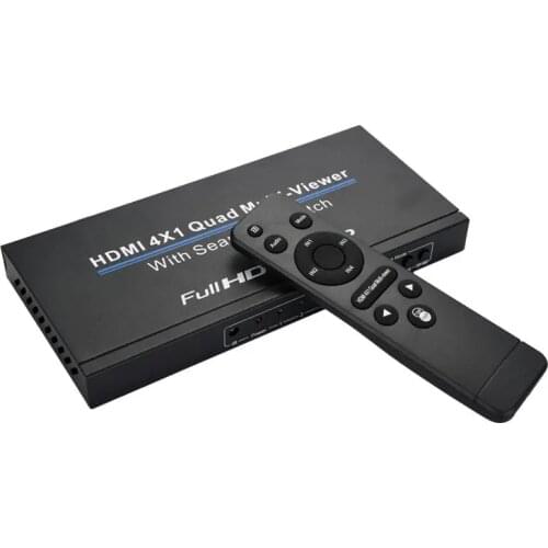 4x1 Four Channel Screen Divider Multi-Viewer 1080P Splitter With Seamless Switch Video Switcher