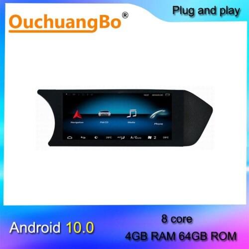 Ouchuangbo android 10 car stereo radio gps navigation for 8.8 inch Benz C C204 2011-2014 tape recoder 8GB+64GB