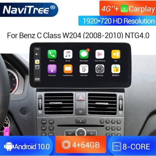 Qualcomm Car Radio Multimedia Player for Mercedes Benz C Class W204 S204 2007-2010 Autoradio Navigation GPS BT 4G LTE Big Screen