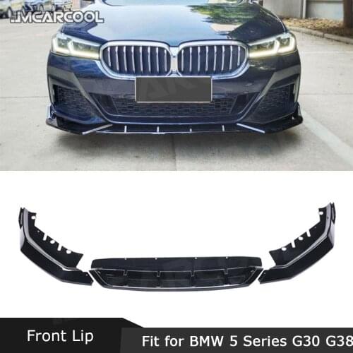 ABS Gloss Black Material Front Bumper Lip Splitters Car Decoration For BMW 5 Series G30 G31 G38 M Sport 2021 2022