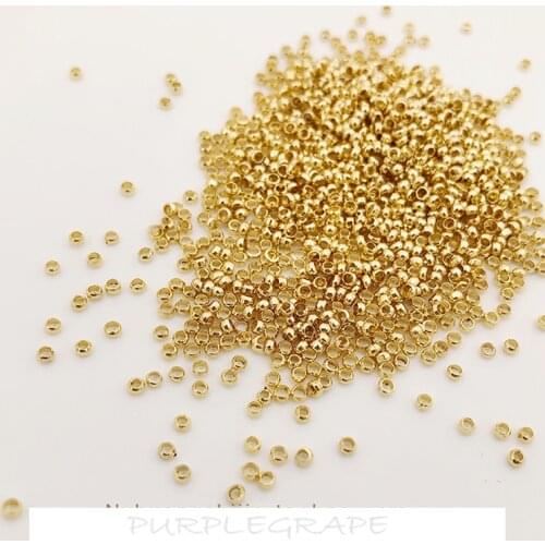 18K gold positioning beads manual can be clamped flat fixed steel wire fishing line diy necklace end clip buckle accessories