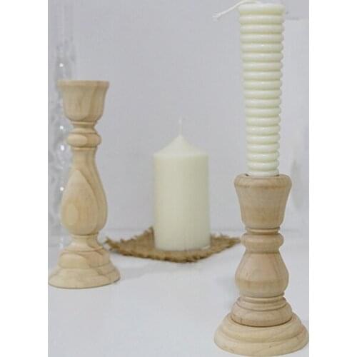 Wood Candle Holder For Wedding Decorations Candlestick Candelabros Vintage Candle Stand Wooden Candle Holders Modern
