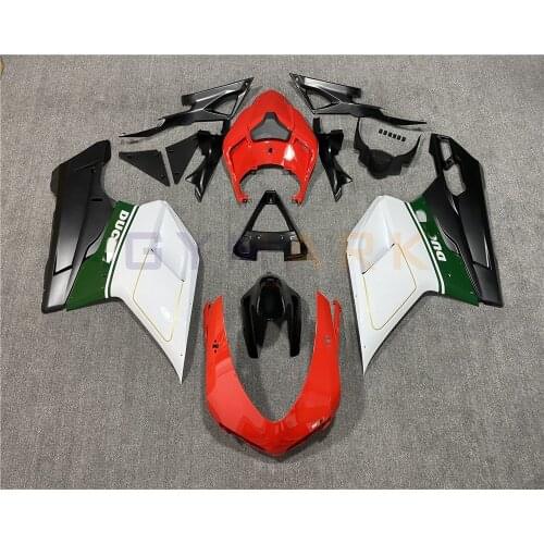 For DUCATI 848 evo 1098 1198 1098S 2007 2008 2009 2010 2011 2011 Motorcycle Full Car Protection Fairing Kit Red And White Body