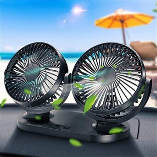 Double-headed Car Fan Usb Tuyere 12v Car Fan Aire Acondicionado Portatil Para Automovil Auto Ventilador Cooling Fan#g4