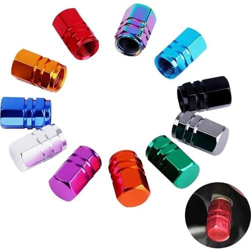 4pcs New Wheel Caps Theft Proof Aluminum Car Wheel Tires Valves Tyre Stem Air Valve Caps Airtight Cove Levert Center Hub Cap