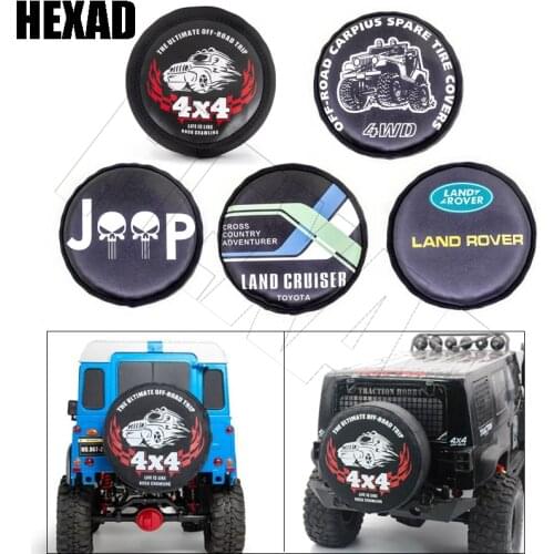 1/10 Leather Spare Tire Cover Fits 1.9 Inch 110-120mm Wheels for RC Tracked Traxxas TRX4 TRX6 D90 Axial SCX10