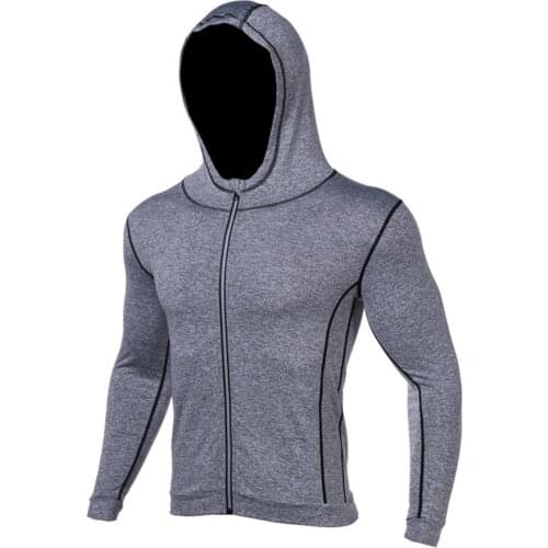 Men gym Fitness clothing sportswear Sport Coat Man Long Sleeve Running Shirts Outdoor Soccer Basketball Training jacket Tee Thin