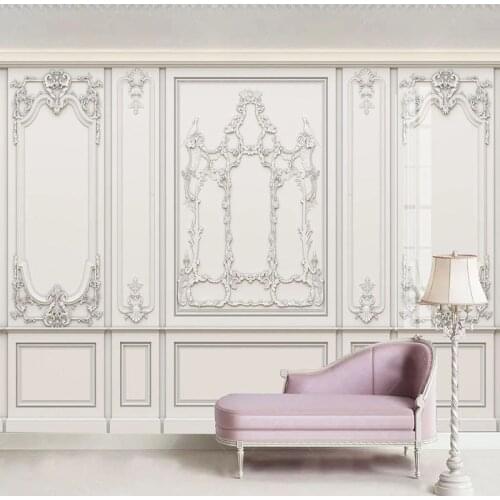 Custom Mural Wallpaper 3D Stereo Relief Gypsum Carving Wall Painting Living Room TV Sofa Bedroom Luxury Home Decor Wall Paper 3D