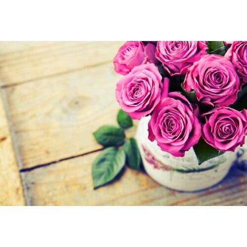 Custom Roses Closeup Vase Flowers wallpaper 3d wall mural,dining room sofa TV wall bedroom modern wallpaper wall coverings