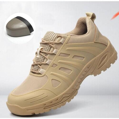 Indestructible Breathable Safety Shoes for Men with Steel Toe Work Boots Anti-collision waterproof Hiking Shoes Casual Sneaker