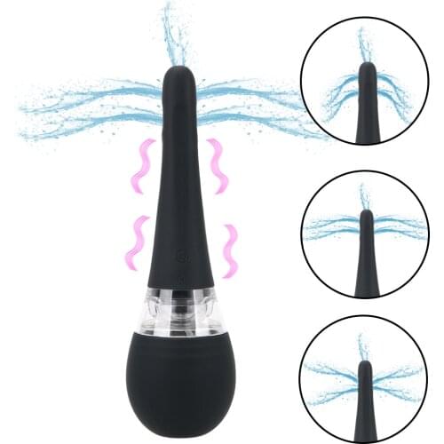 Enema Bulb Anal Shower Intimate Goods Automatic Anal Cleaner Masturbator Vagina Cleaner Douche Enema Cleaning Container